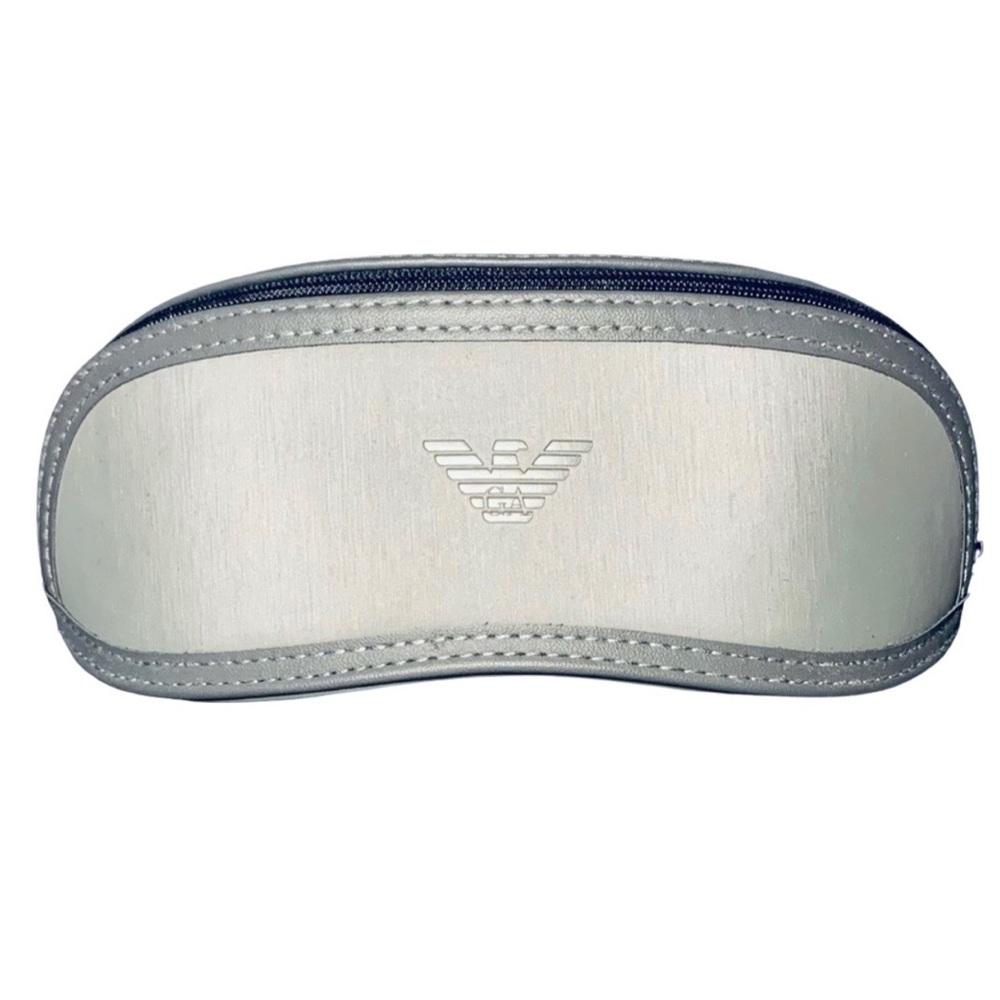 Emporio Armani | Unisex | Grey Silver Sunglass Eyeglass Case | One Size